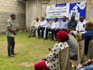 La Coordination Générale de la Plateforme pour le Oui en pré-campagne référendaire dans le 1er arrondissement de Libreville 5 FB IMG 1727624270258